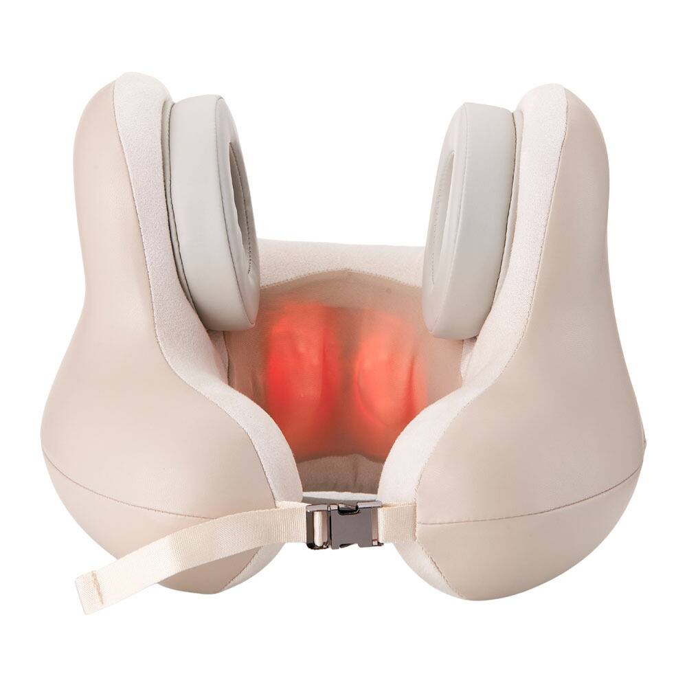 Front. Cluzine - Bluetooth Music U-Shaped Massage Pillow Neck Heating Portable Noise Reduction Sleep Pillow.
