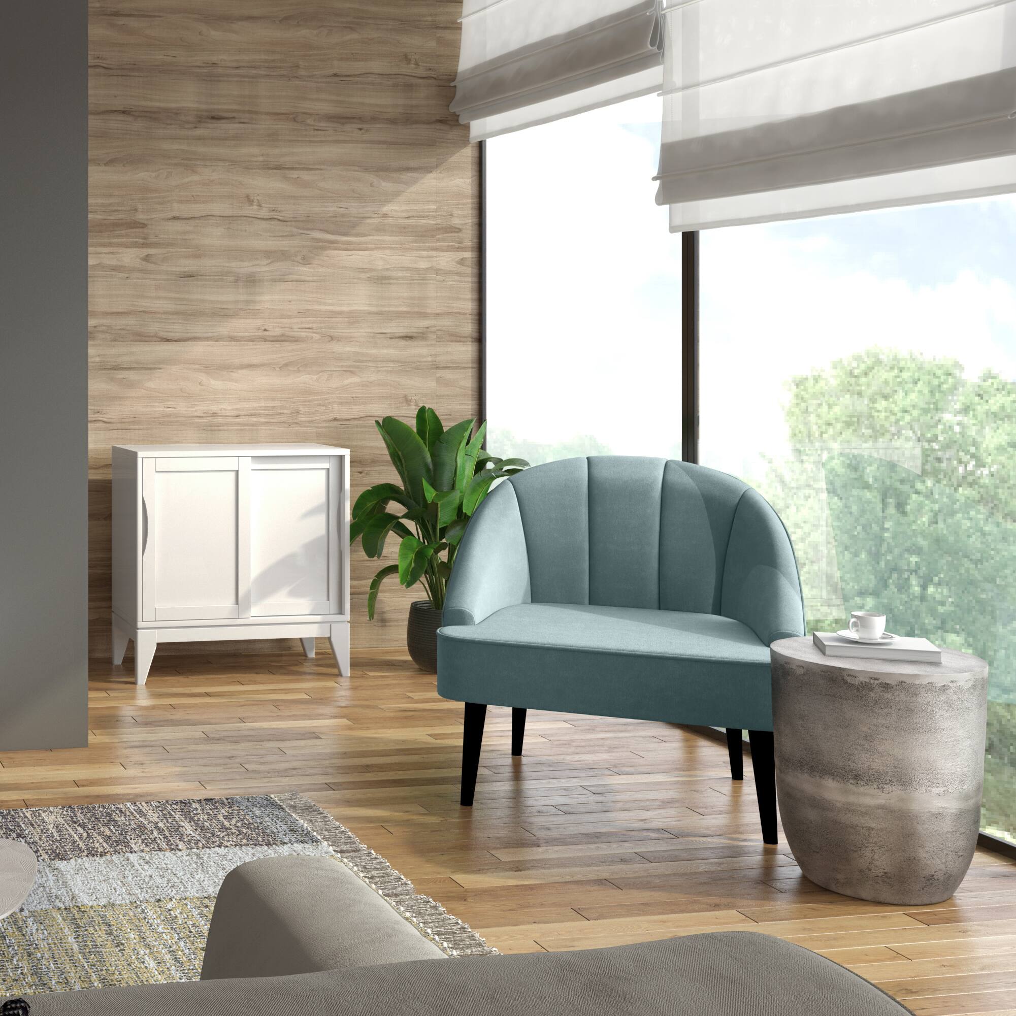 Angle. Simpli Home - Morris 16.5 inch Wide Contemporary Metal Accent Table in Antique Silver Cast Aluminum, Assembled - Antique Silver.