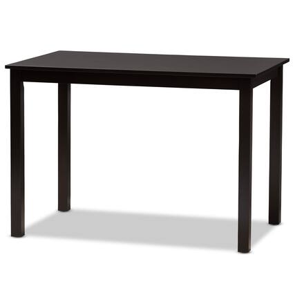 Front. Baxton Studio - Eveline Modern Finished Wood 43-Inch Dining Table - Espresso Brown.
