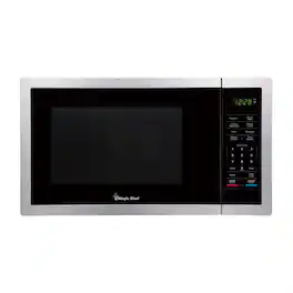 Magic Chef - 900 Watt 0.9 Cu Ft Digital Touch Small Countertop Microwave - Silver