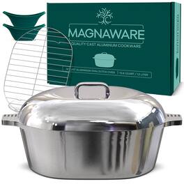 Magnaware - Oval Dutch Oven with Lid - 12.6 Quart (18 Inch) - Aluminum