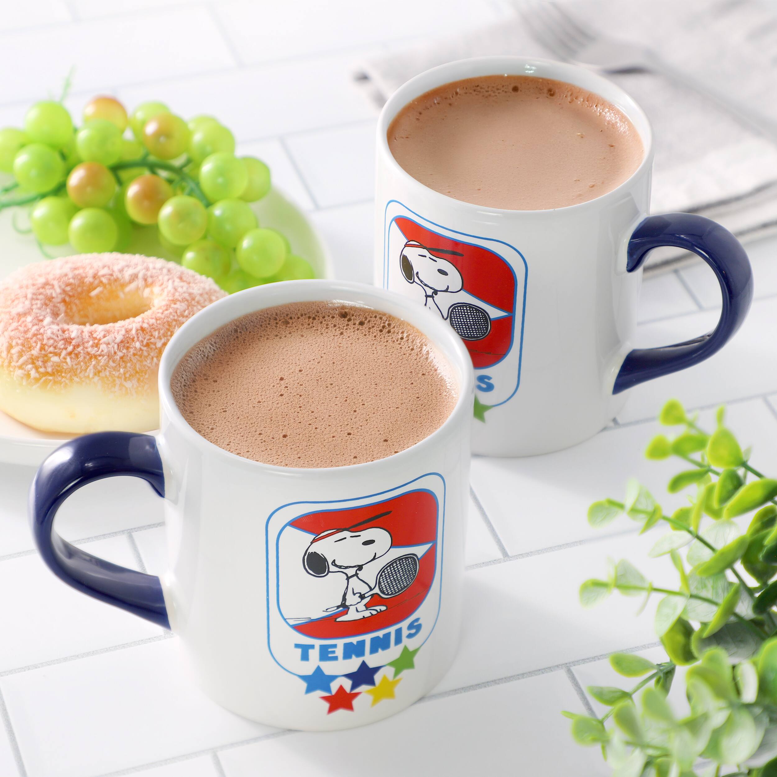 Alt View 4. Peanuts - Peanuts Best In Sports Tennis 4 Piece 19 Ounce Stoneware Mug Set - Assorted.