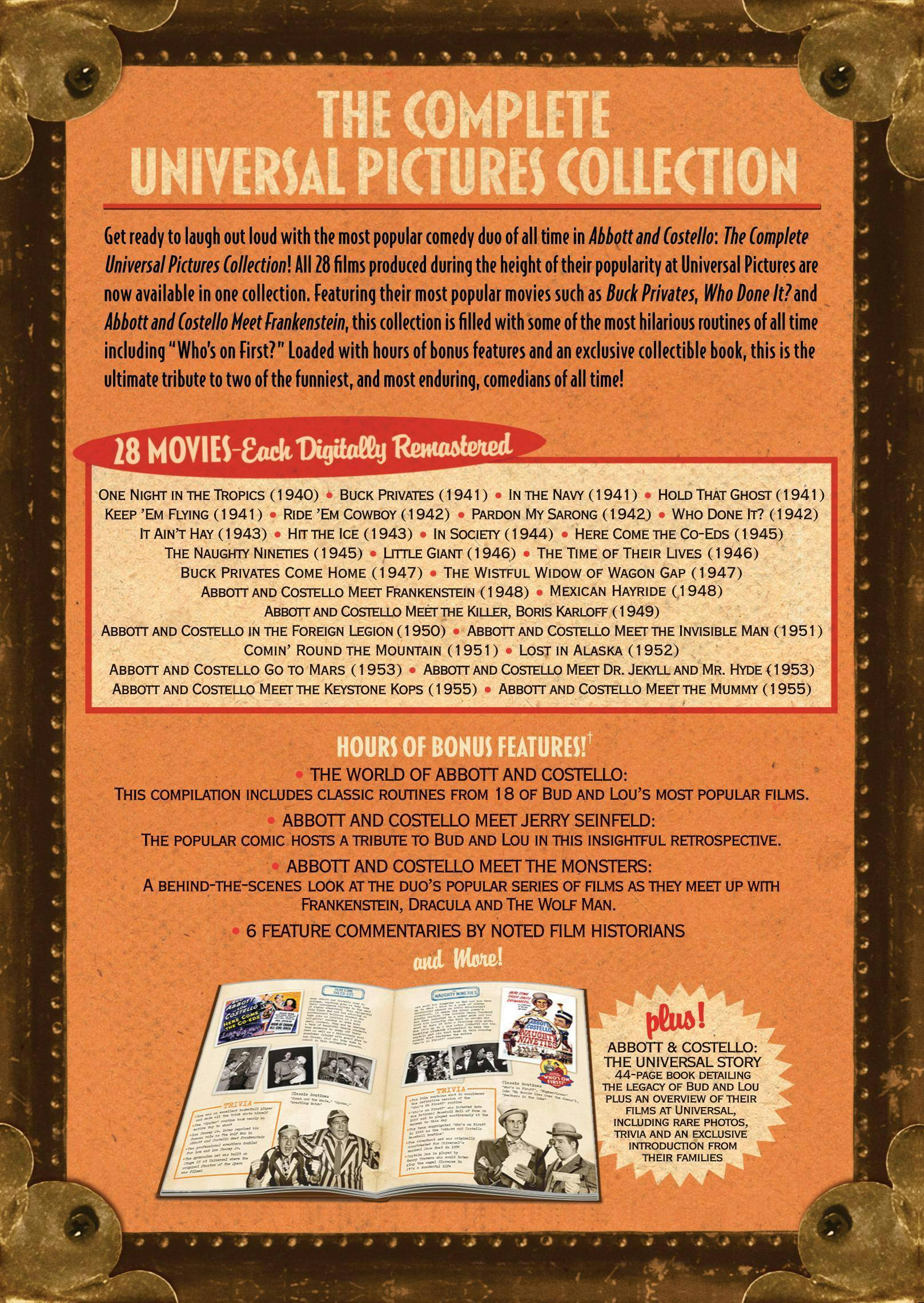 Back. Abbott & Costello: The Complete Universal Pictures Collection [DVD].