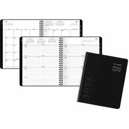 AT-A-GLANCE - Contemporary Lite Planner, Medium, Monthly, Weekly, 7 x 8 3/4, Black