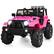 Front. Costway - Costway 12V Kids Ride On Truck Car w/ Remote Control MP3 Music LED Lights - Pink.