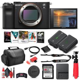 Sony - Alpha a7C Mirrorless Digital Camera (Body Only, (ILCE7C/B) Basic Bundle - Black