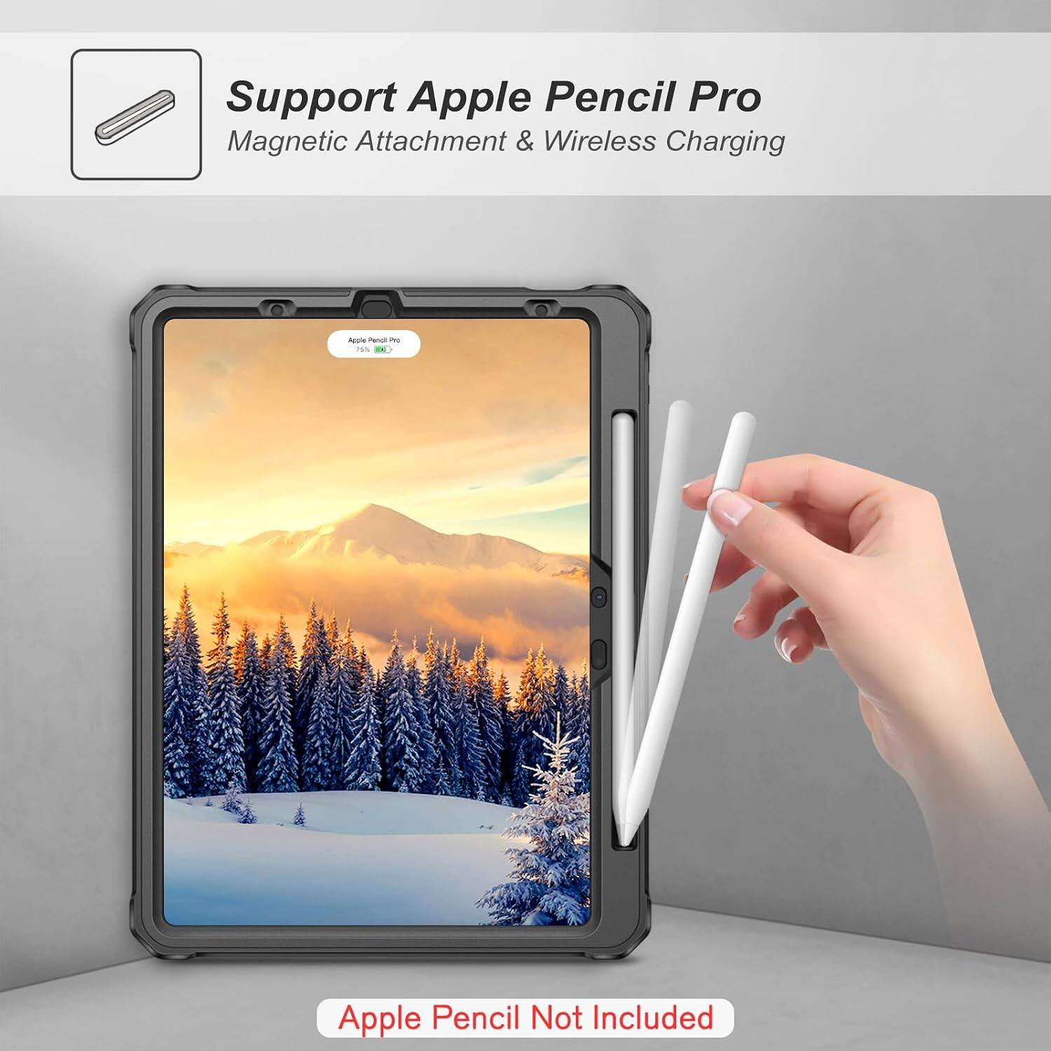 Support Apple Pencil Pro Magnetic Attachment & Wireless Charging

Apple Pencil Pro 75%

Apple Pencil Not Included