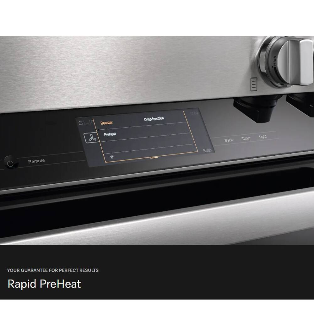 High Booster Crisp function 13:00 Preheat Back Timer Light Remote Finish YOUR GUARANTEE FOR PERFECT RESULTS Rapid PreHeat