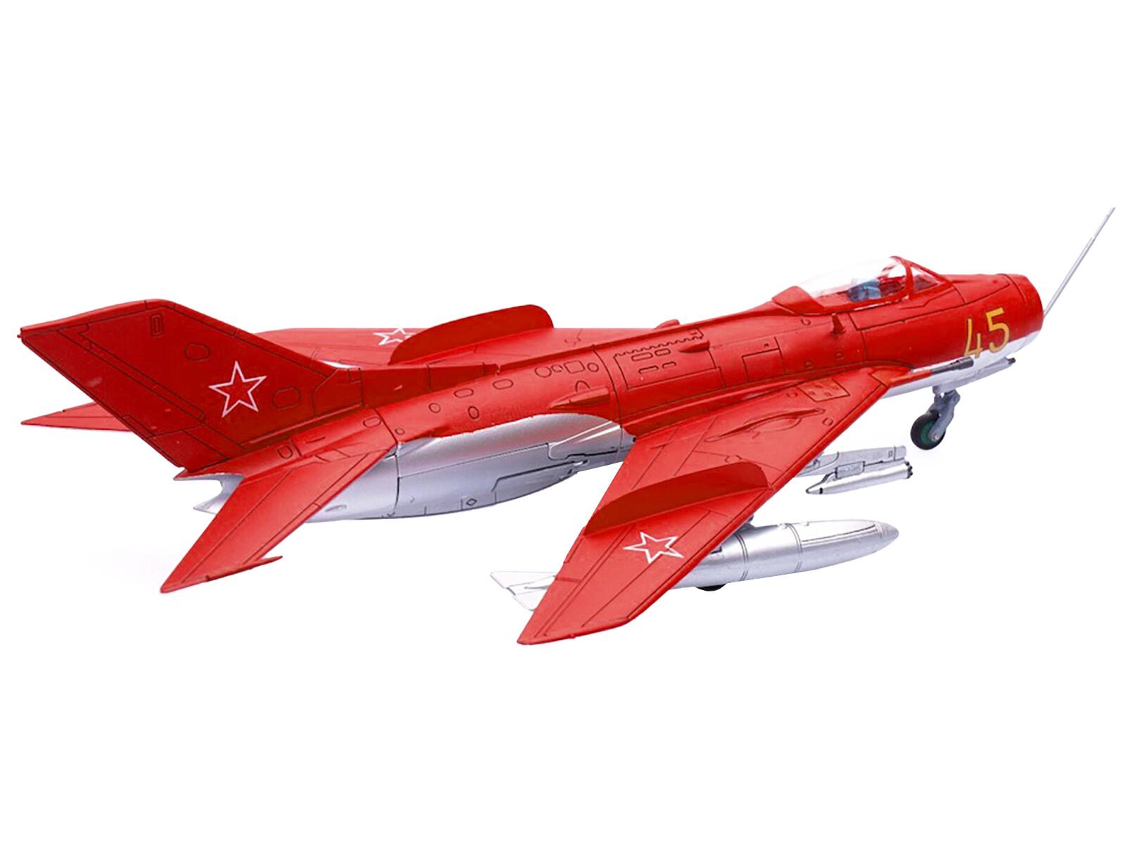Left. Panzerkampf - Mikoyan-Gurevich MiG-19S Farmer C Yellow 45 VVS Display Team Soviet Air Force Kubinka 1960 Wing Series 1/72 - Red.