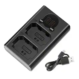 Neewer - Dual USB Charger for Sony NP-FZ100 Battery - with LCD Display for A7 IV, FX3, ZV-E1 & More - Black