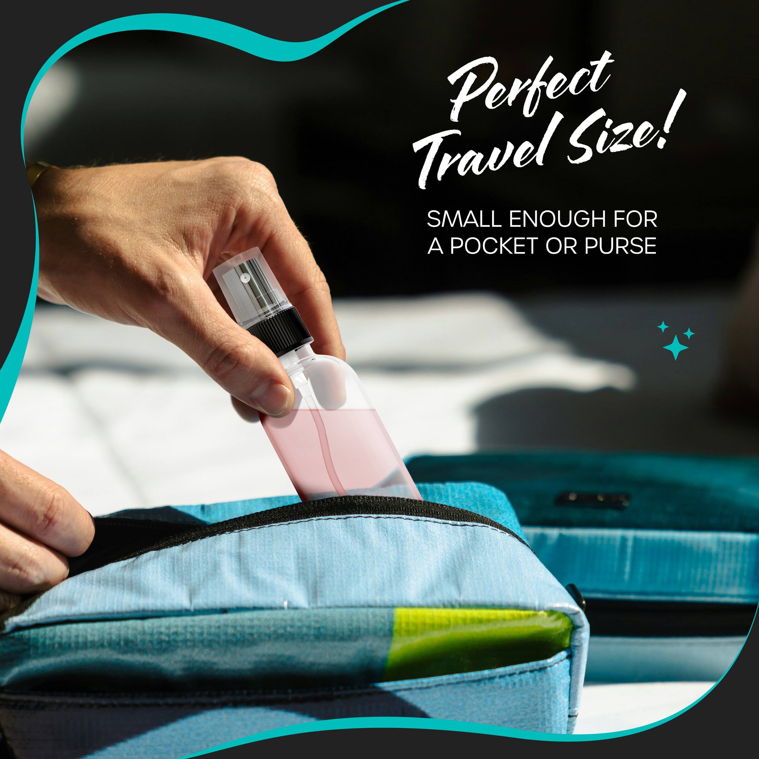 Perfect Size!  
Travel  
SMALL ENOUGH FOR A POCKET OR PURSE