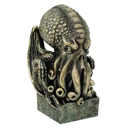 Front. Pacific Trading - The Call of Cthulhu Monster Bust Resin Statue Figurine 6.75 inch - Bronze.