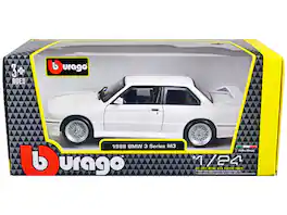 1988 BMW 3 Series M3 E30 White 1/24 Diecast Model Car by Bburago