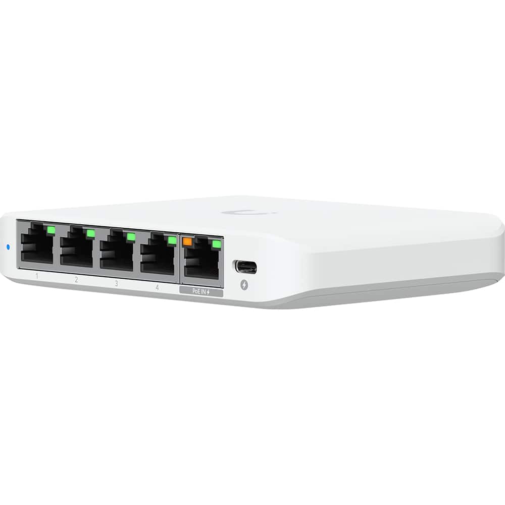Ubiquiti - Flex Mini 2.5G 5-Port Managed Network Switch USW-Flex-2.5G-5 - White