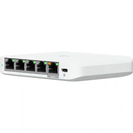 Front. Ubiquiti - Flex Mini 2.5G 5-Port Managed Network Switch USW-Flex-2.5G-5 - White.