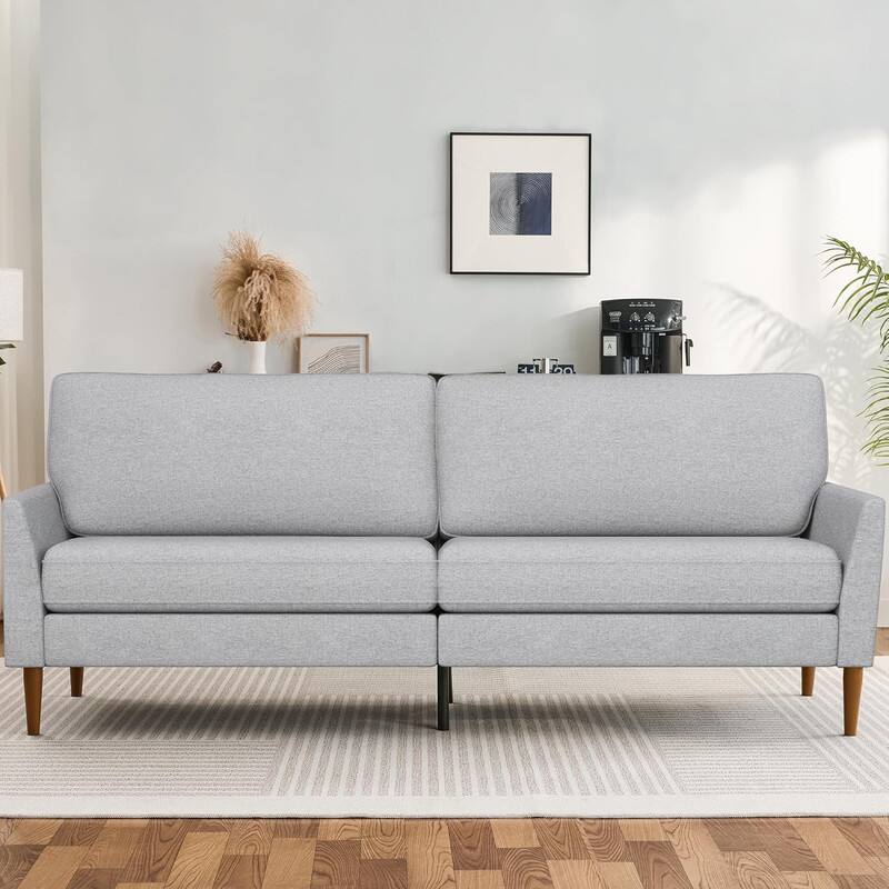 Alt View 2. Dyonery - Dyonery 88 "Sofa, a comfortable two-seater sofa, a modern large-sized sofa, no tools required for assembly - Blue.