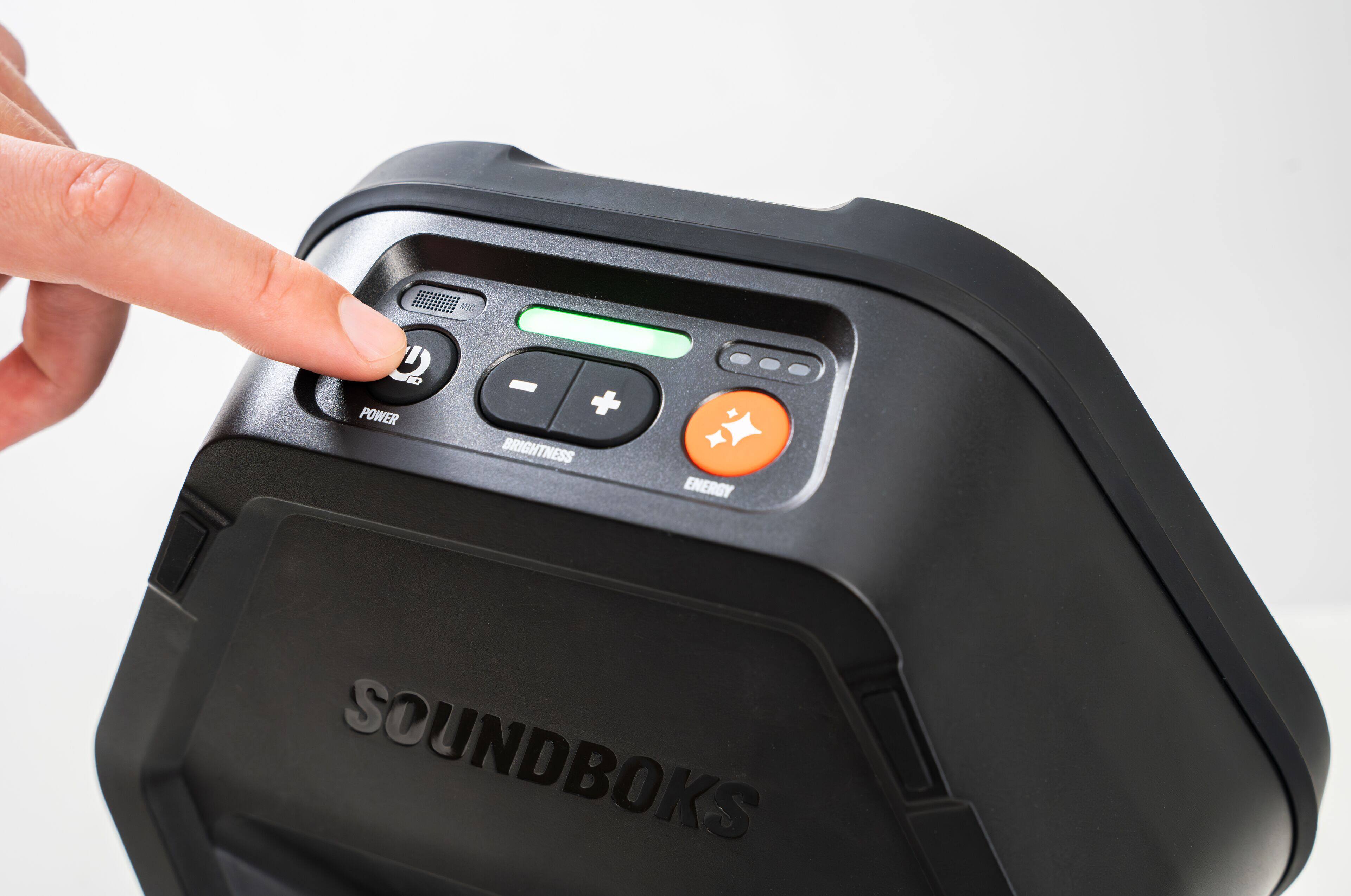 D POWER Md - + BRIGHTNESS ENERGY SOUNDBOKS