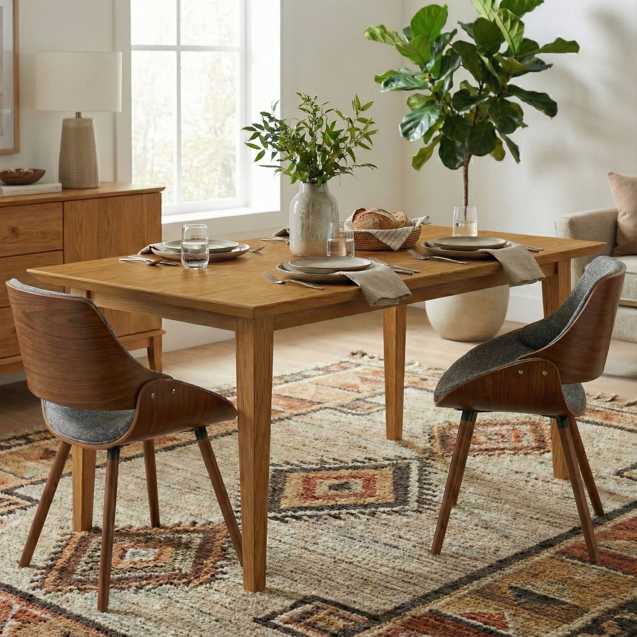 Back. Simpli Home - Colby 60 inch x 36 inch Rectangle Contemporary Modern Dining Table in Oak - Oak.