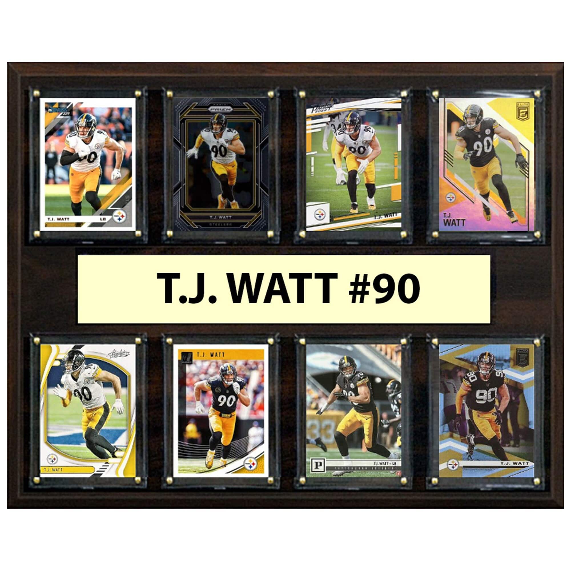 "C&I Collectibles - T.J. Watt Pittsburgh Steelers 12"" x 15"" Trading Card Plaque - Multicolor" price history on PriceWatchPro