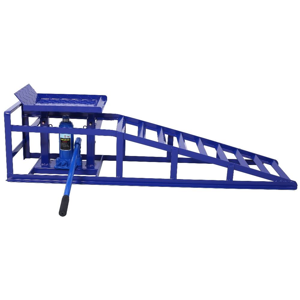 Alt View 3. Ropilly - 5 Ton Hydraulic Car Ramps Heavy Duty Steel Truck Service Lifts 10000 Lbs Capacity Adjustable Garage Repair Frame 2 Pack.