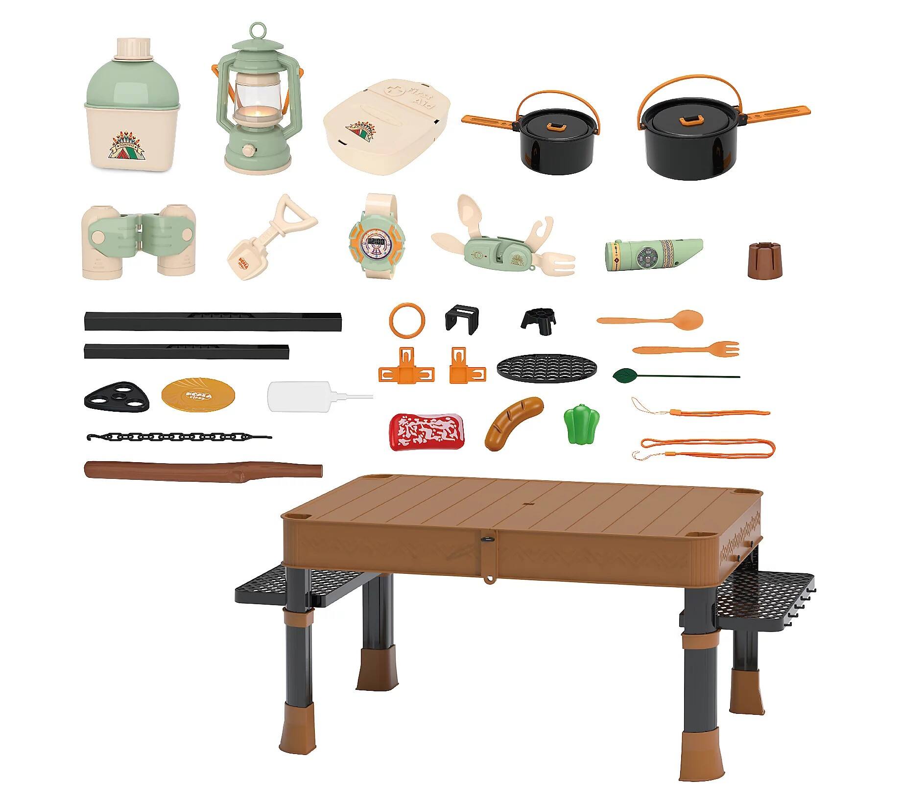 Alt View 4. Contixo - Contixo CS1 Kids Outdoor Camping Playset, 34-Piece Kit with Stove, Lantern & Food, Ages 3-6.