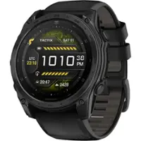 Garmin - tactix 8 AMOLED GPS Smartwatch 51 mm Fiber-reinforced polymer with titanium rear cover - Black - (2025) - Front_Zoom