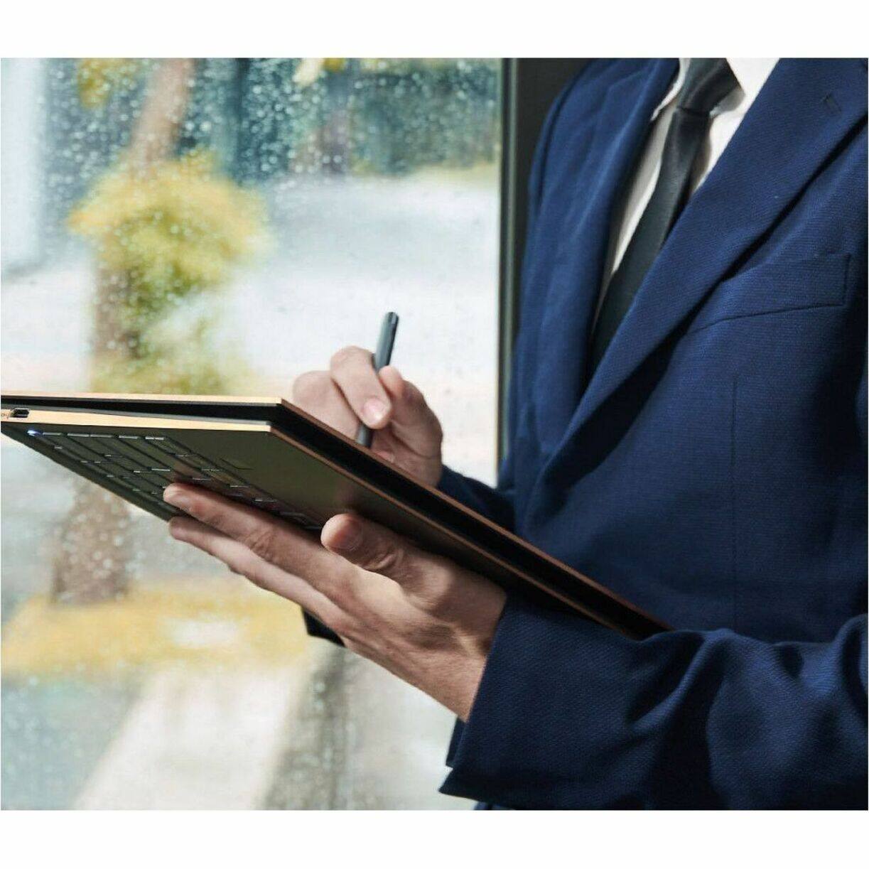 Alt View 20. MSI - Summit E13 AI Evo A1M 2-in-1 13.3" Touch Screen Laptop - Intel Core Ultra 7 with 32GB Memory - 1 TB SSD - Ink Black, Black.