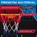 Premium Material Shatterproof Basketball Board Basketball 12" Heavy Duty Metal Rim Durable Polyester Net