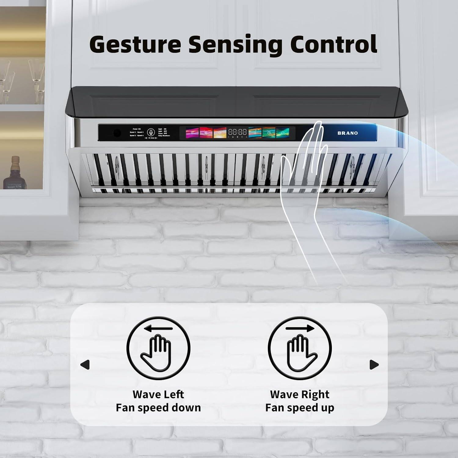 Gesture Sensing Control

Wave Left: Fan speed down  
Wave Right: Fan speed up