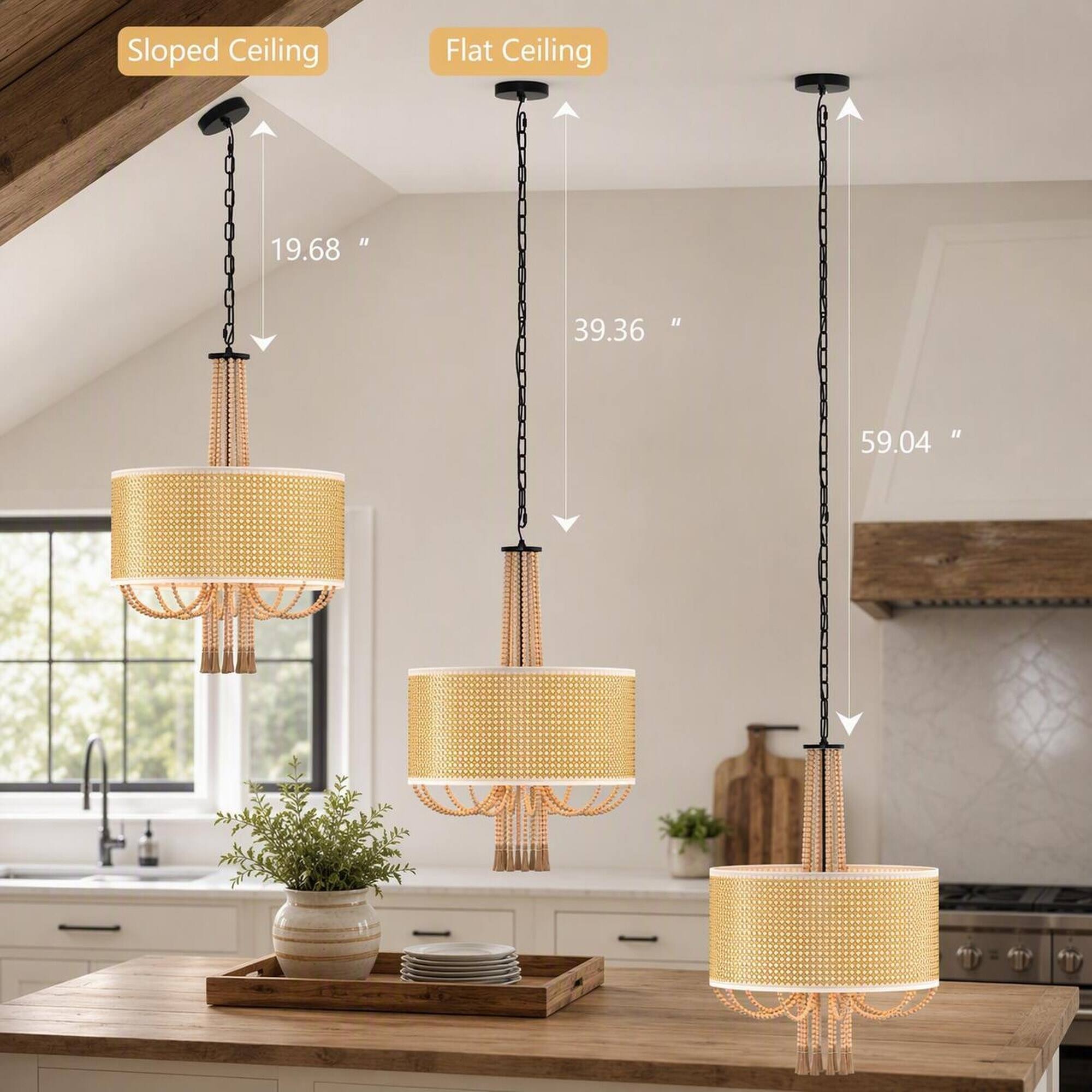 Sloped Ceiling
Flat Ceiling
19.68"
39.36"
59.04"
