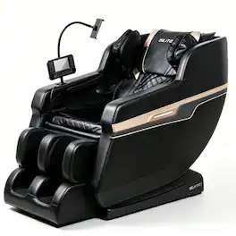 Ropilly - Zero Gravity Massage Chair Full Body Air Pressure Recliner with Bluetooth and Lumbar Heating - Black