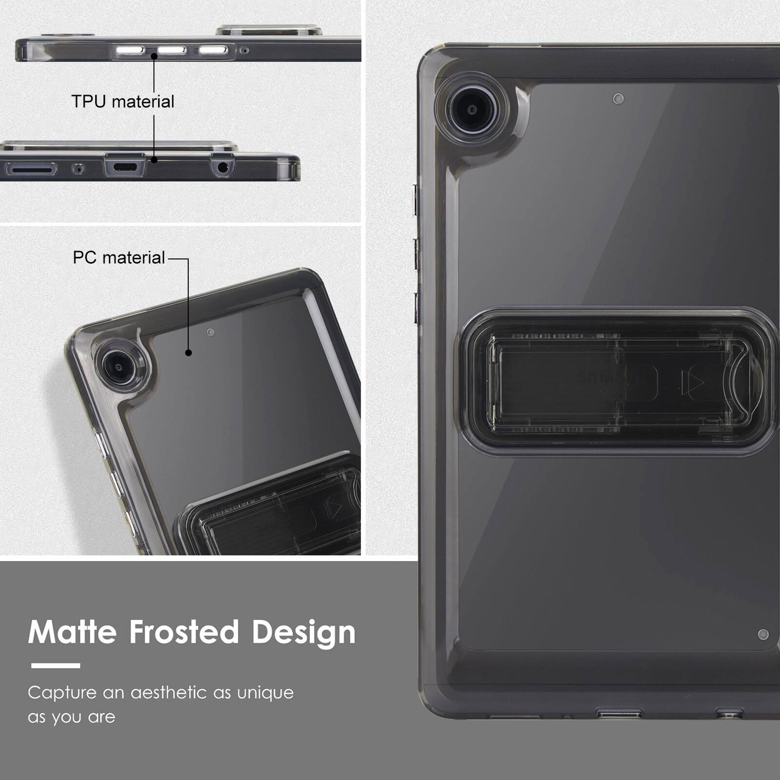 TPU material  
PC material  
Matte Frosted Design  
Capture an aesthetic as unique as you are