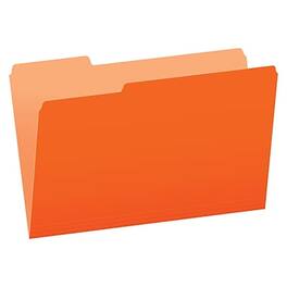 Pendaflex - Two-Tone File Folder, 3-Tab, Legal Size, 100/Box (153 1/3 ORA) - Orange