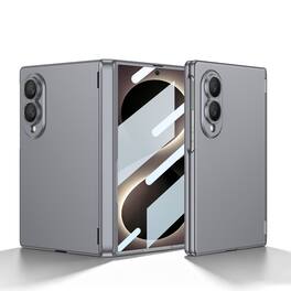 Dteck - Shockproof Case for Samsung Galaxy Z Fold8 Built in Screen Film, Rigid Plastic Protective Cover with Full Hinge Defense - Gray