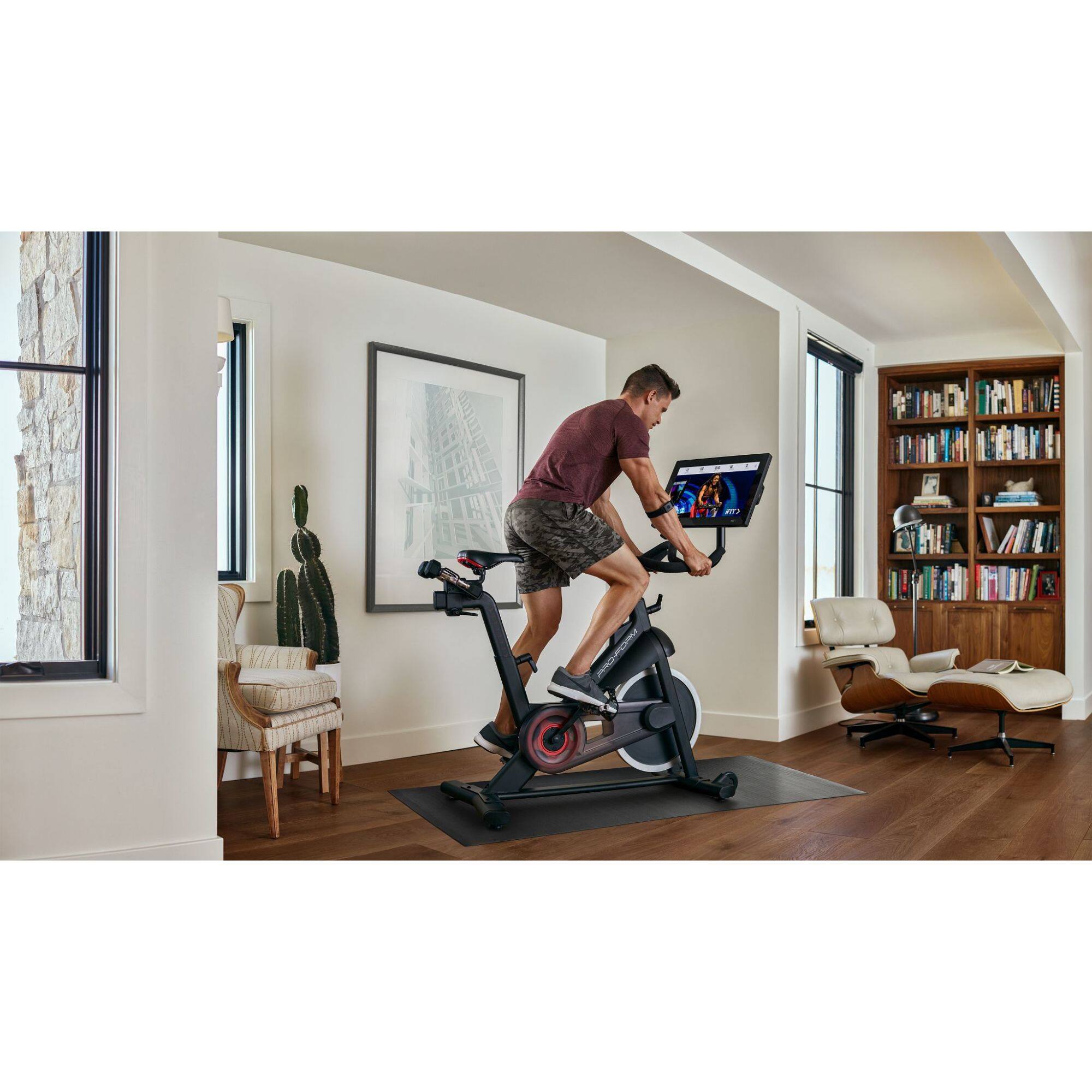 Alt View 5. NordicTrack - Treadmill Mat - Black.