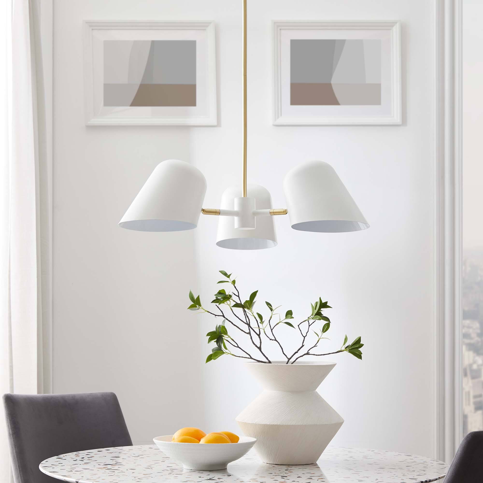 Back. Modway - Briana 3-Light Pendant Light by Modway - White.