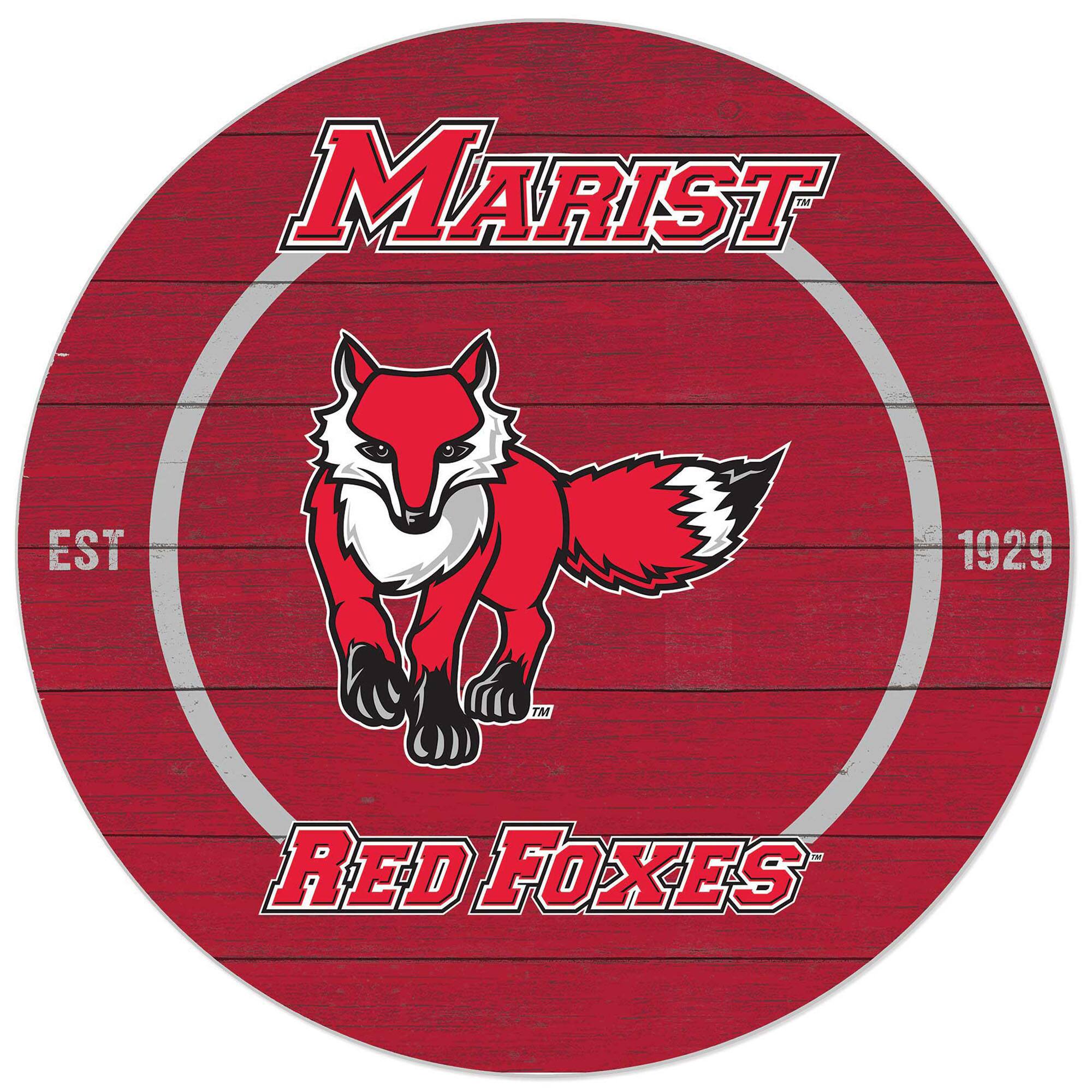 Red Marist Red Foxes 20'' x 20'' Indoor/Outdoor Circle Sign