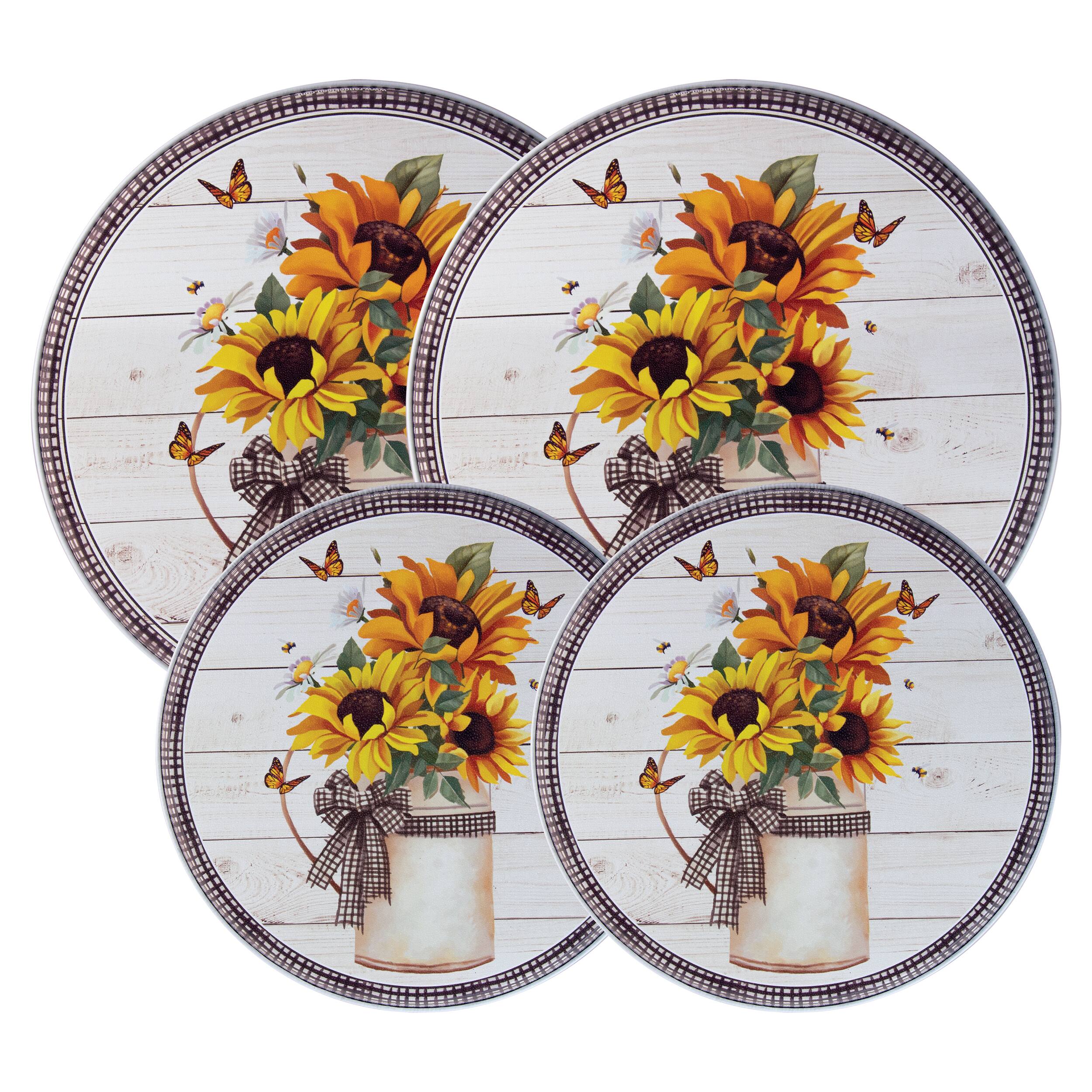 Alt View 1. Range Kleen - 6-Piece 2-pack 14 x 17-inch Black Matte Counter Mats and 4-pk Garden Harvest Burner Covers.
