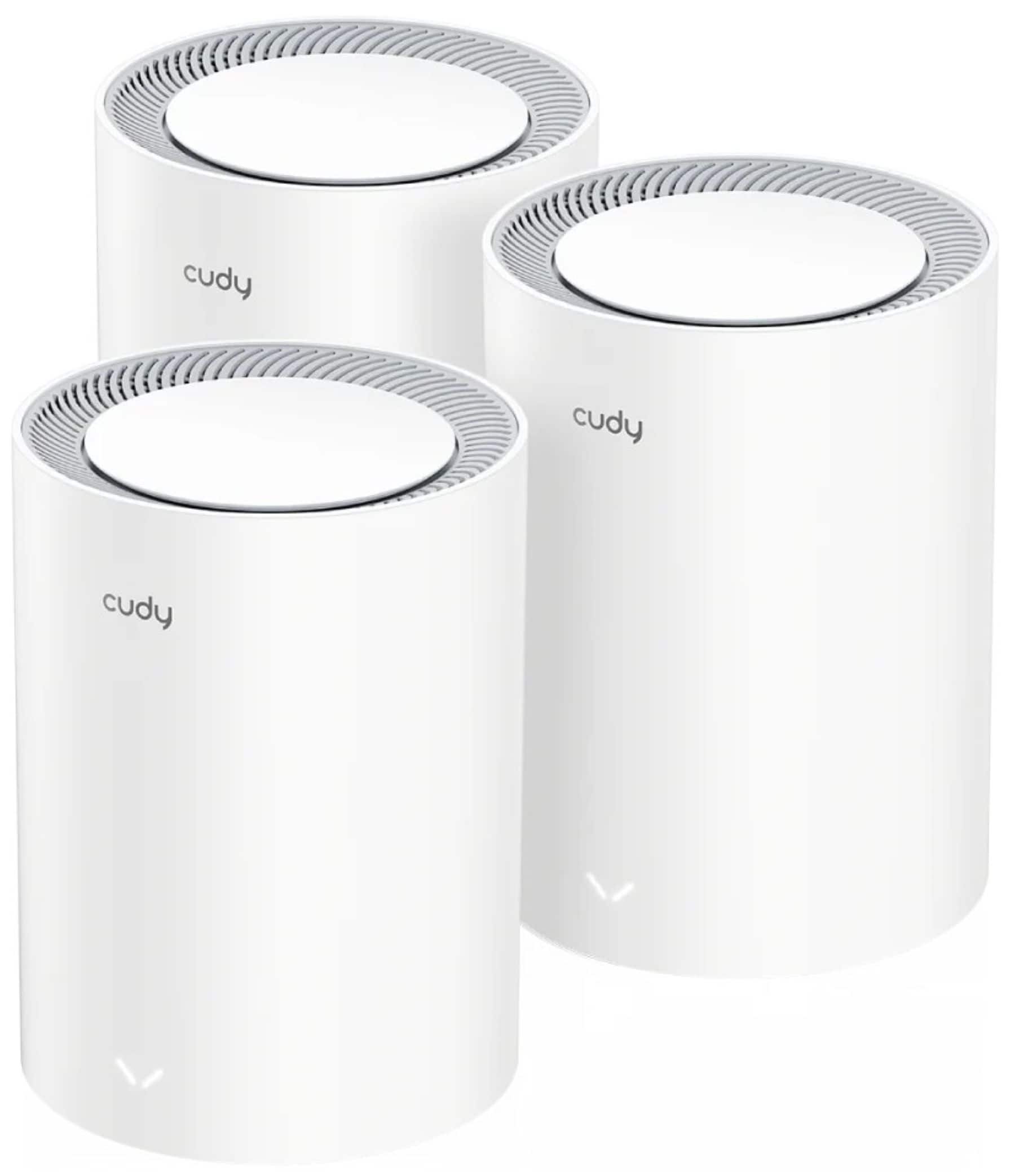 Cudy - Dual Band BE3600 Wi-Fi 7 Mesh System, 3.6 Gbps 160 Mhz, 2900 Sq.ft, 3 Gigabit Ports, Multi-VPN, Cudy APP - White
