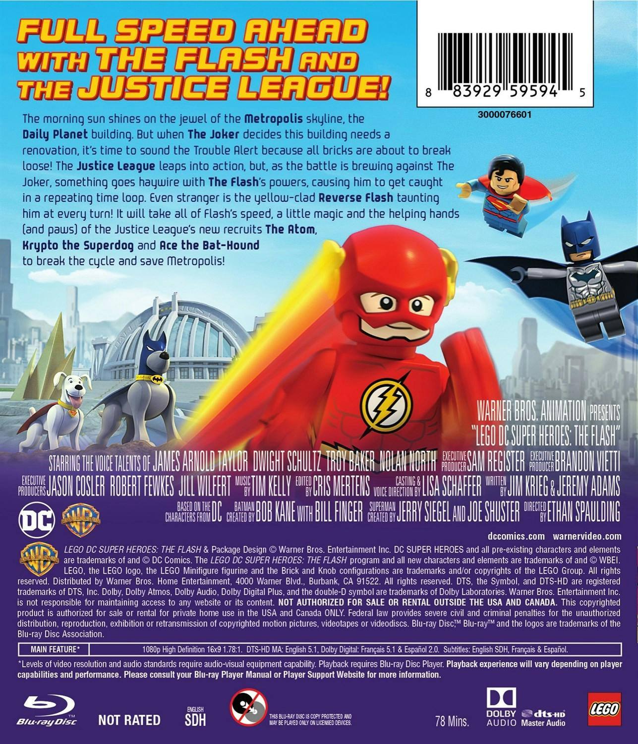 Back. LEGO DC Super Heroes: The Flash [Blu-ray].