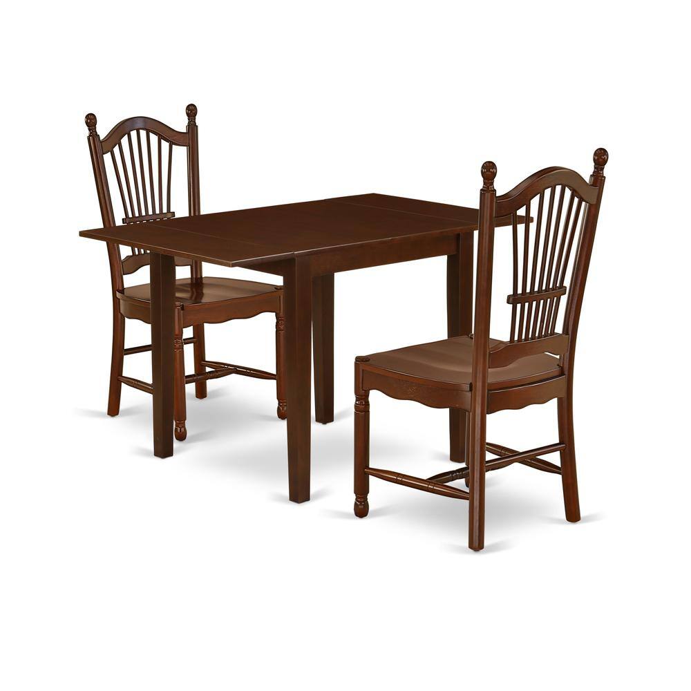 Left. East West Furniture - Dining Room Set Mahogany - Brown.