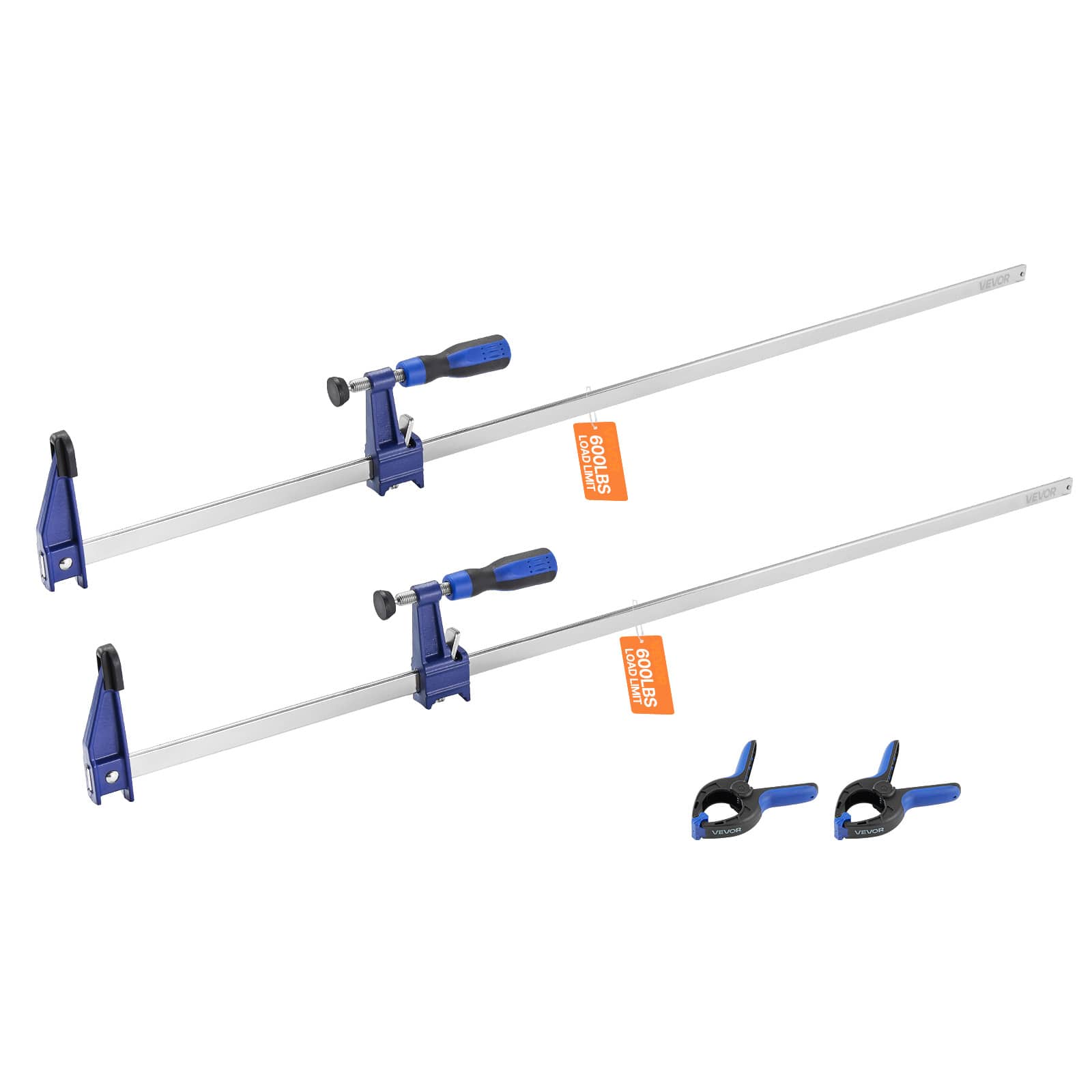 VEVOR - Bar Clamps for Woodworking, 2-Pack 36 inch Opening, Lockable F-Clamp with 600 lbs Load Limit, 2-1/2 inch Depth,Cast Iron - Black + Blue price history on PriceWatchPro