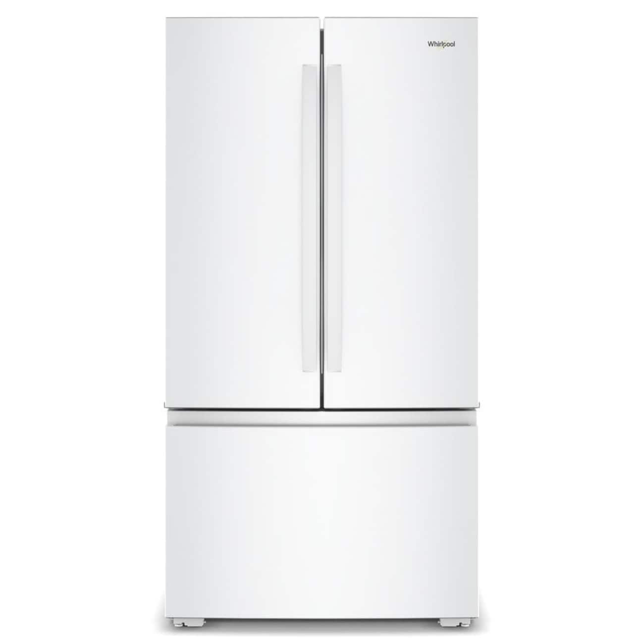 Whirlpool - 36 in. Wide 24 cu. ft. 3-Door French Door Counter Depth Refrigerator - White