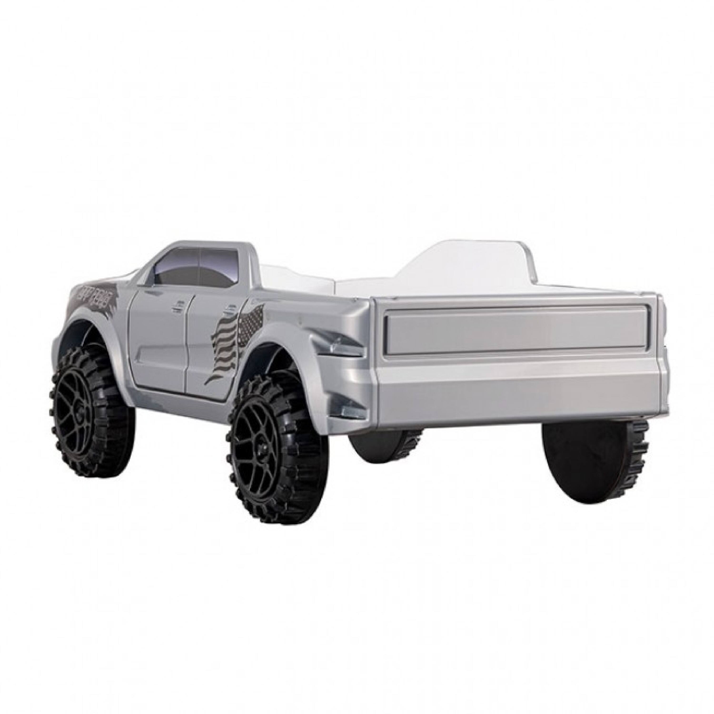 Alt View 3. Manhattan Lane - Tonie Truck Twin Bed, Interactive Lights and Sound Effects, Gray ABS - Gray.