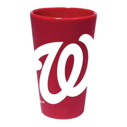 Front. WinCraft - Washington Nationals 16oz. Team Color Silicone Pint Glass - Multicolor.