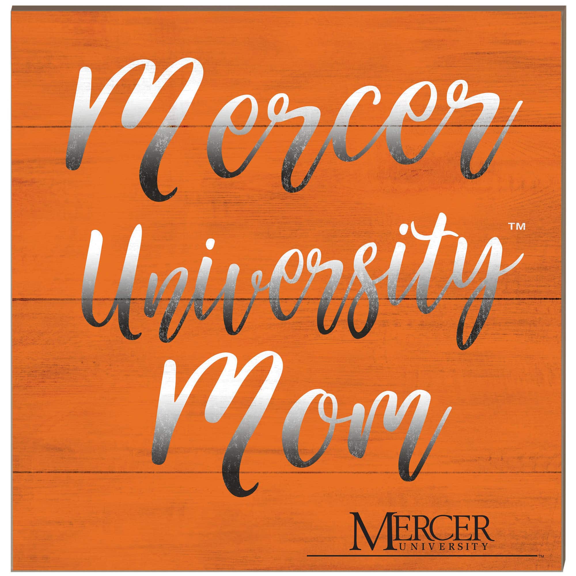 Jardine - Mercer Bears 10'' x 10'' Team Mom Plaque - Orange