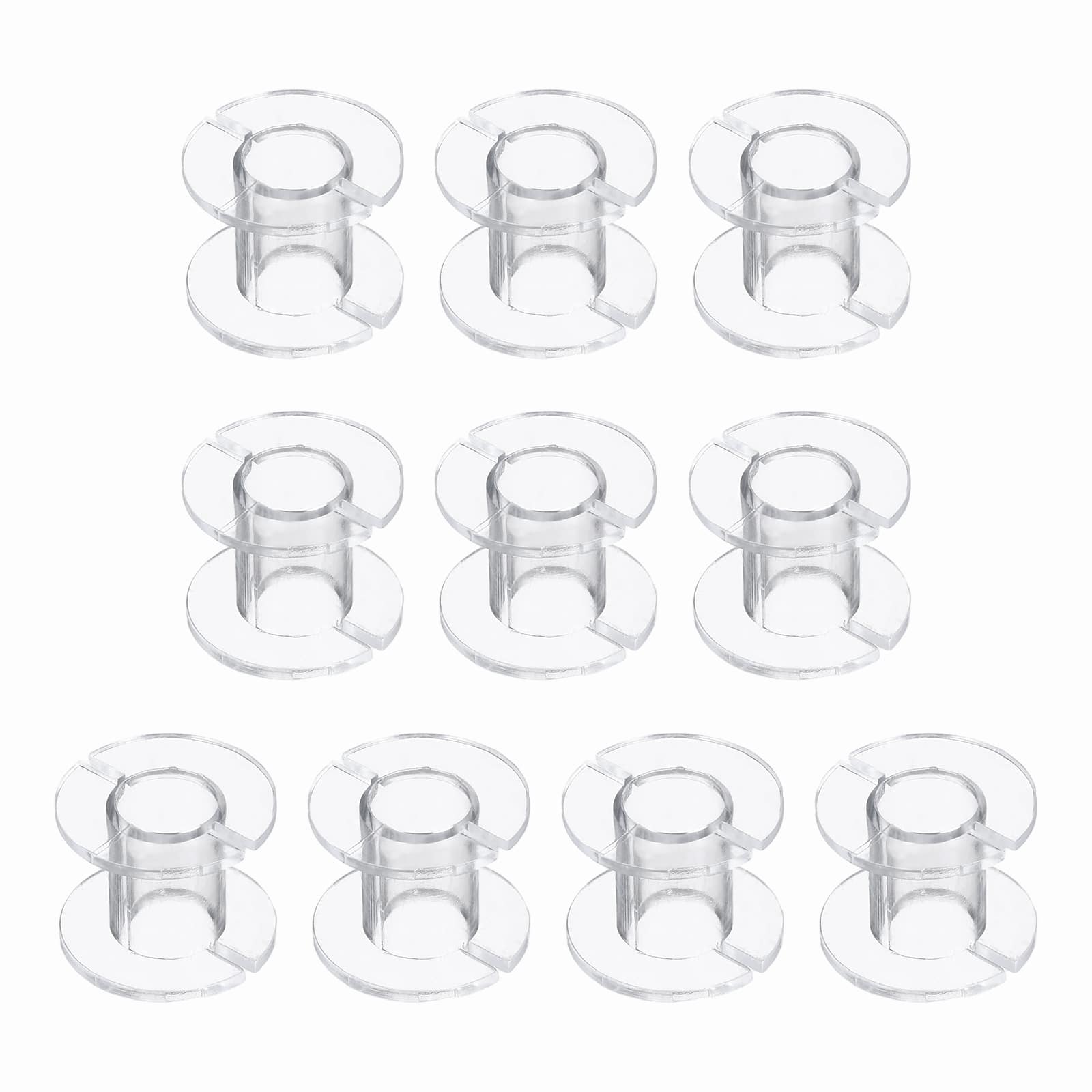 Unique Bargains - Speaker Crossover Bobbin Spools Coil 22x18mm ABS Empty Spools Round Inductor Winding Frame Accessories for DIY, 10pcs - Clear