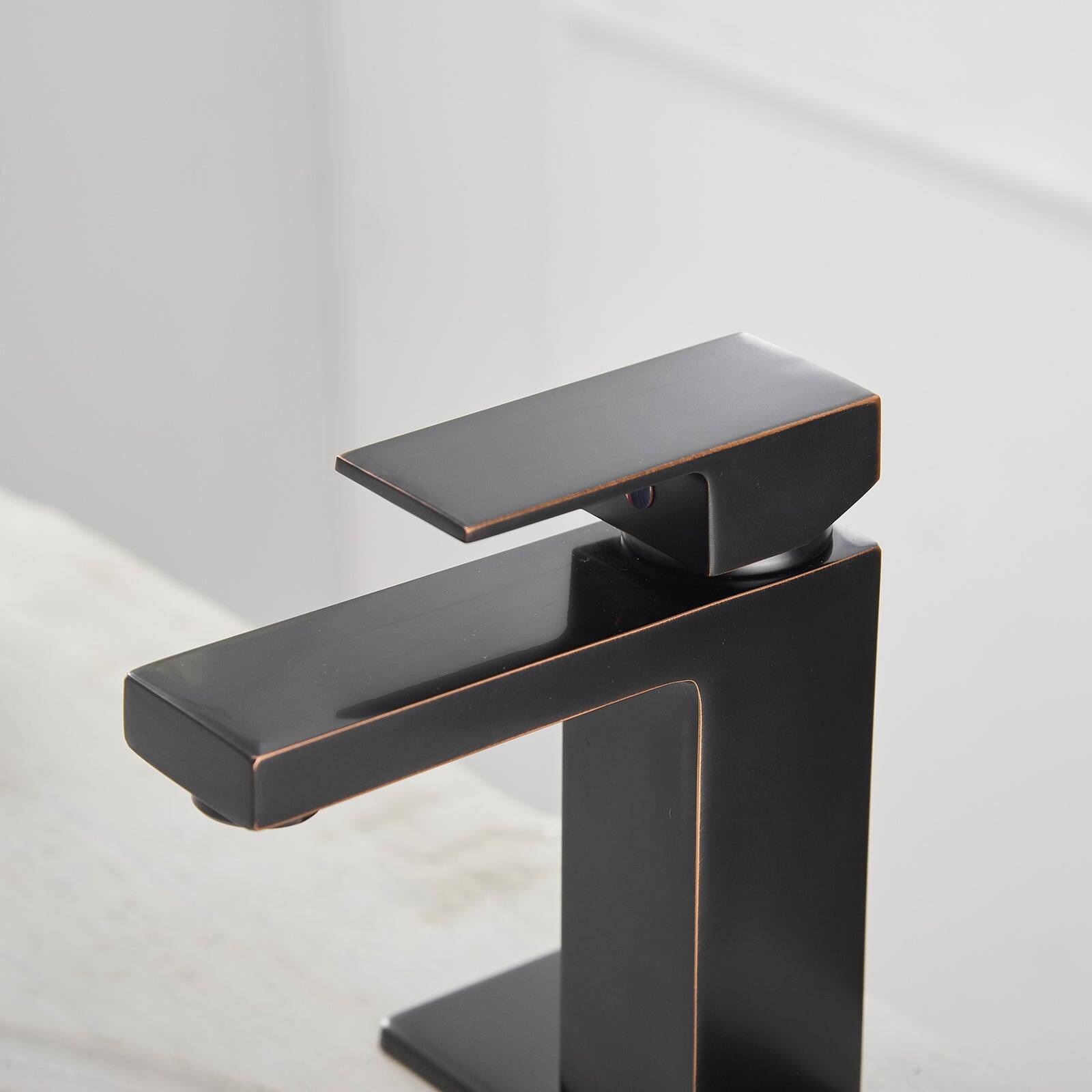 Alt View 10. Boyel Living - Single Handle Single Hole Bathroom Faucet with Deckplate Included and Pop Up Drain in Oil Rubbed Bronze - Oil Rubbed Bronze.