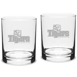 Jardine - Memphis Tigers 14oz. 2-Piece Classic Double Old-Fashioned Glass Set - Multicolor