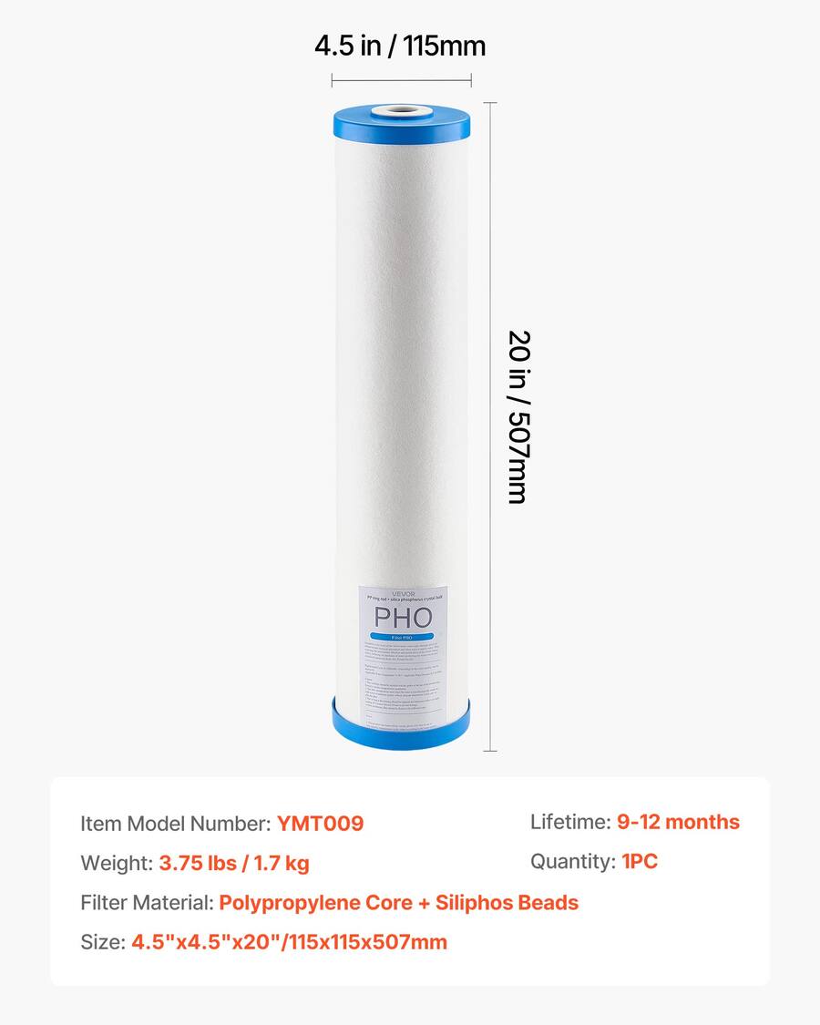 VEVOR Whole House Water Filter Replacement Cartridge 4 5 x20 vevor-whole-house-water-filter-replacement-cartridge-4-5-x20